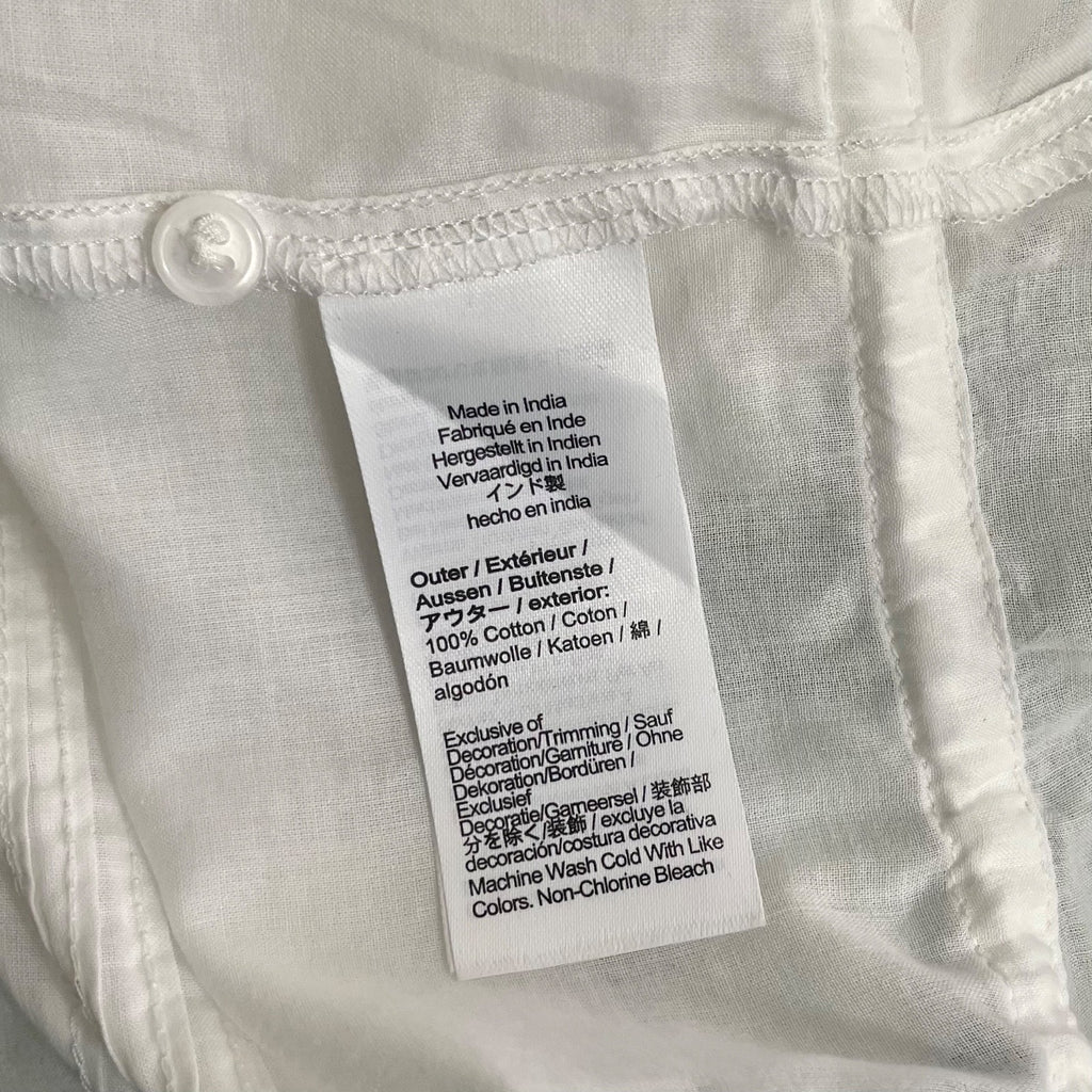 NWT!! J. CREW Lace Trim Cinched-Waist Cotton Voile White Top Blouse X-Small