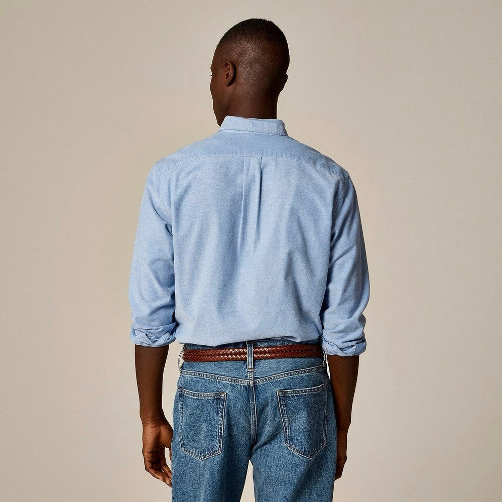 NWT!! J. CREW Broken-In Organic Cotton Oxford Shirt Buttondown Raincoat Blue XS