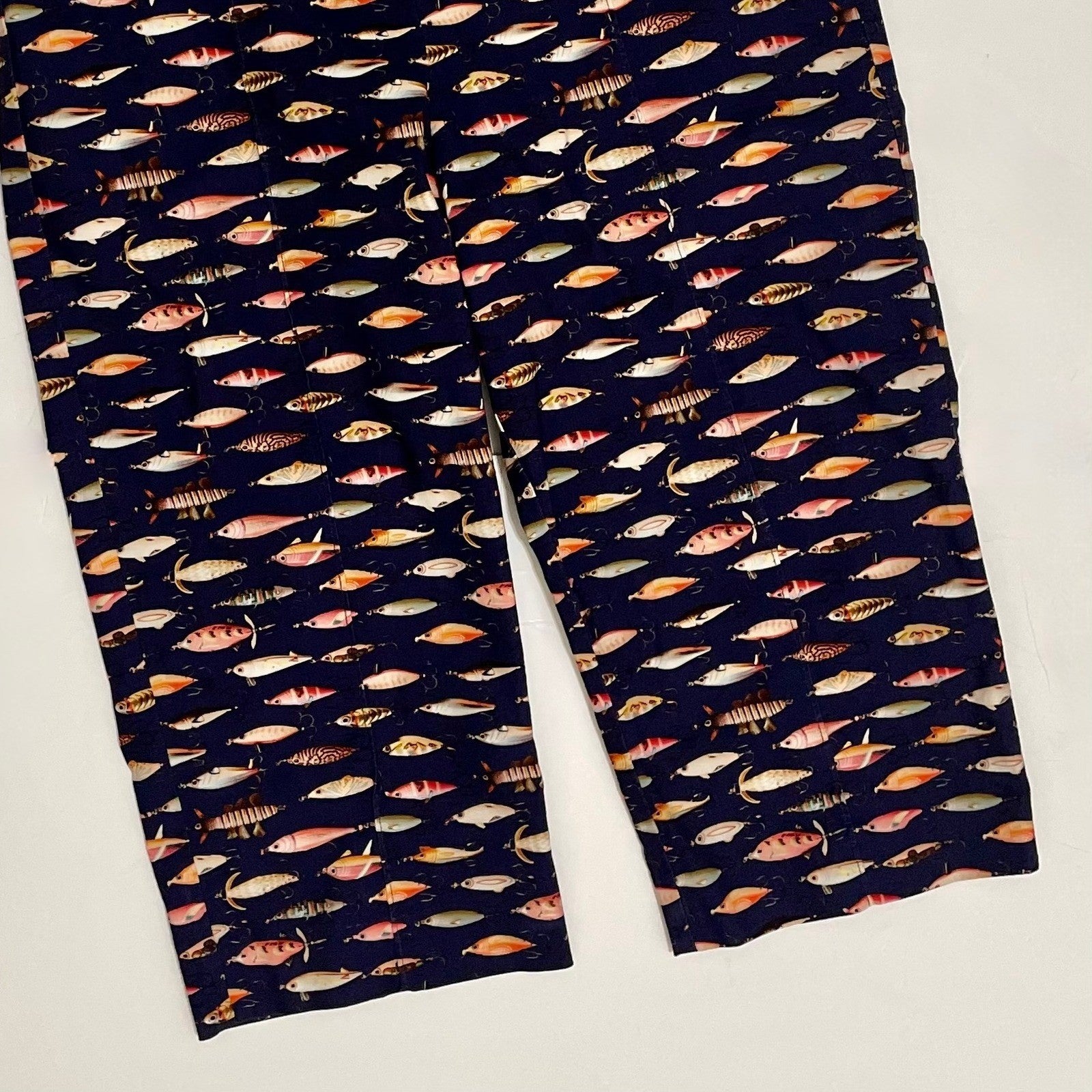 NWT!! Anthropologie MAEVE Fishing Lures Capri Pants Elastic Waist Cropped Medium