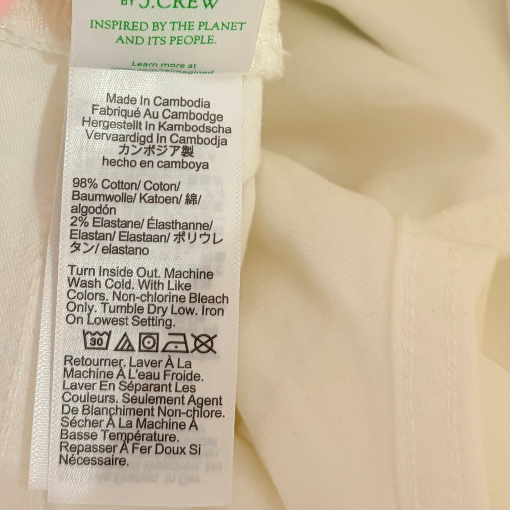 NWT!! J. CREW Factory Wide-Leg Cropped Jeans All-Day Stretch Solid White Size 32