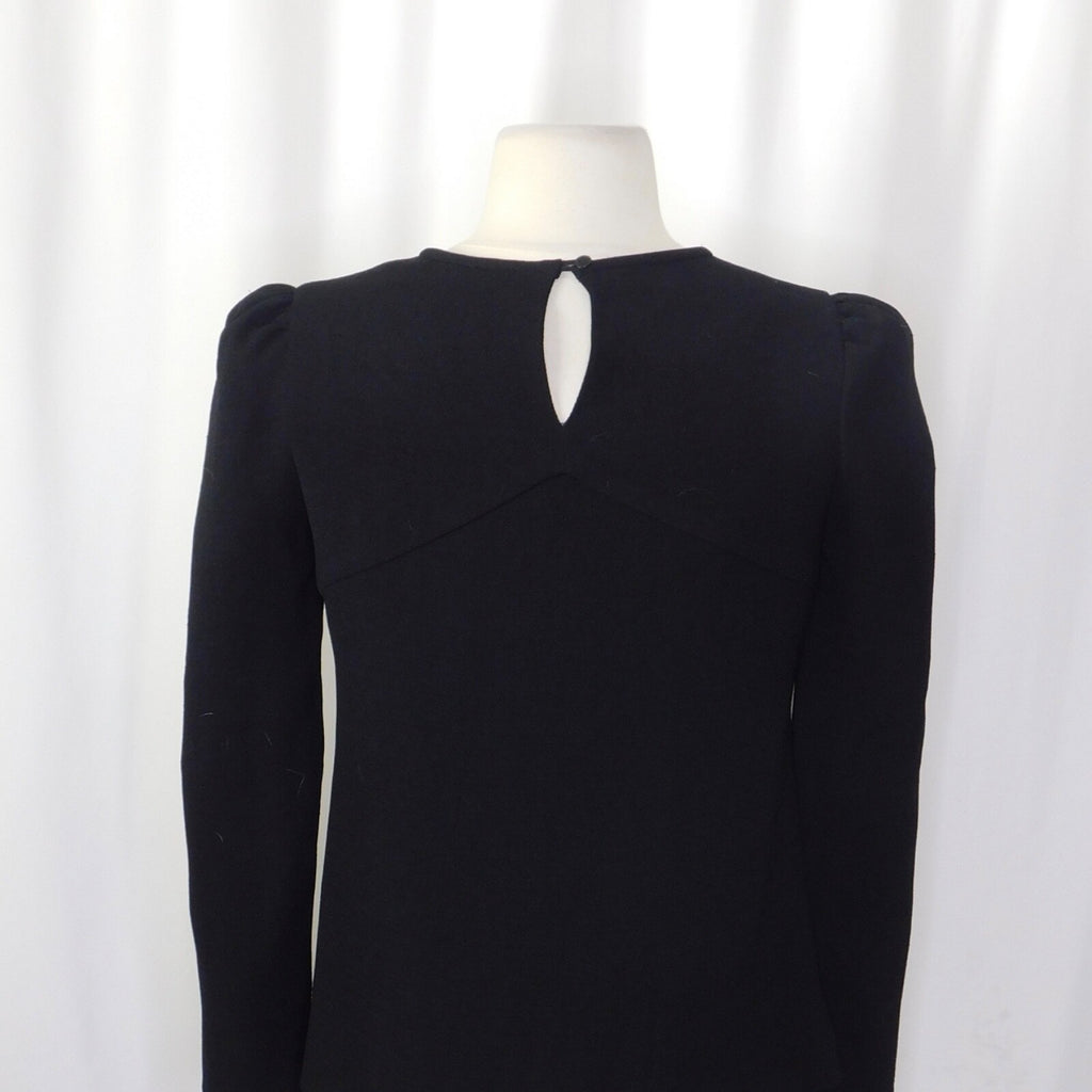 BA&SH Black Corus Top Blouse Cutout Details Solid Cut-Outs Bash Size 0 US Size 4