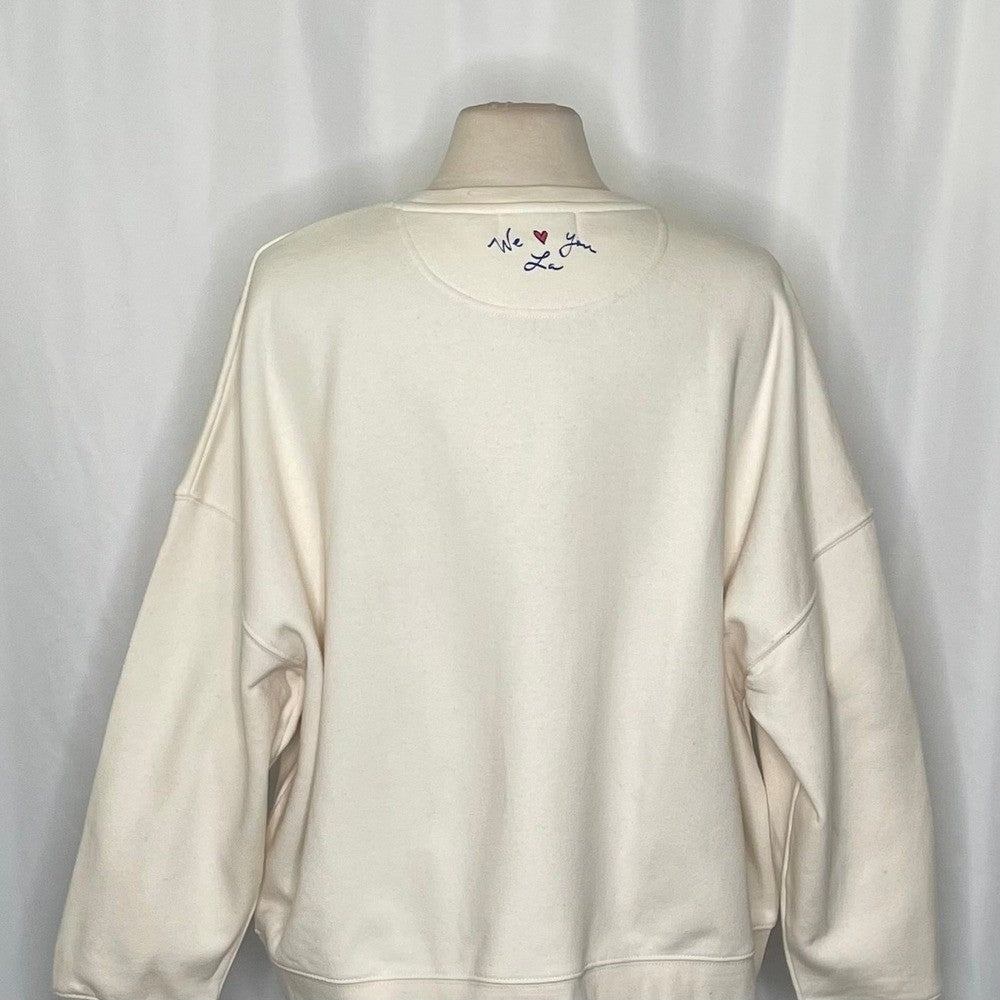 CLEOBELLA Los Angeles California Sweatshirt Pullover Graphic Map Hearts L.A. XL