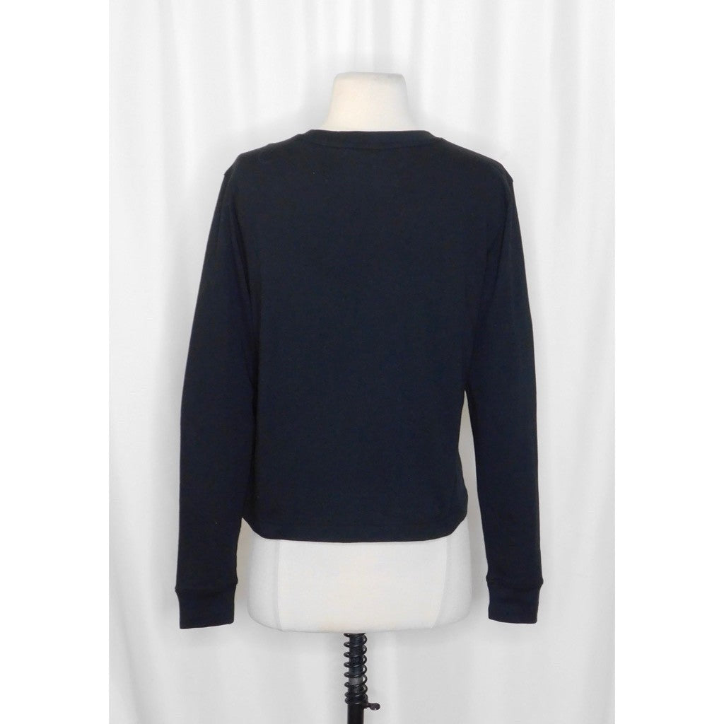 NWT!! J. CREW Vintage Jersey Long Sleeve T-Shirt Top Shirt Tee Solid Black XXS