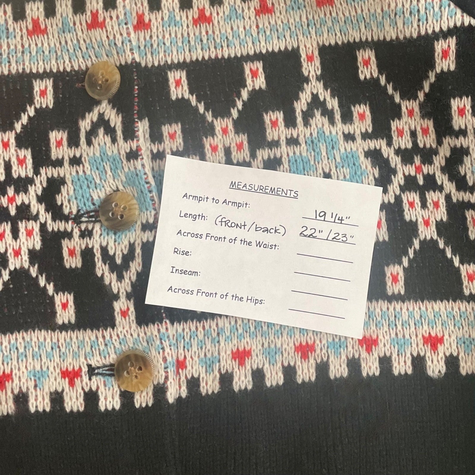NWT!! Anthropologie ELEVENSES Buckhaven Fairisle Sweater Cardigan Jacket Size 12