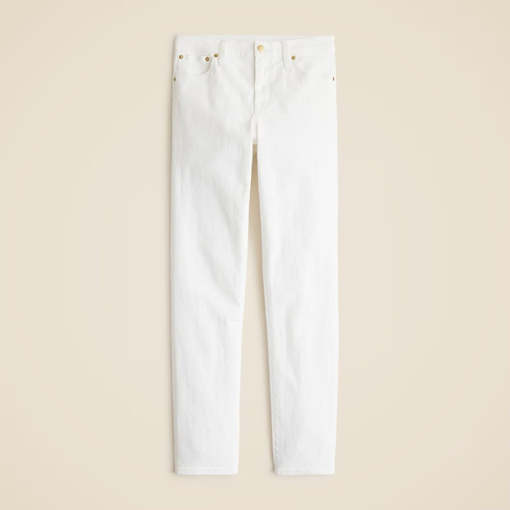 NWT!! J. CREW White Slim Jeans '03 2003 Stretch Solid White High Rise Size 29