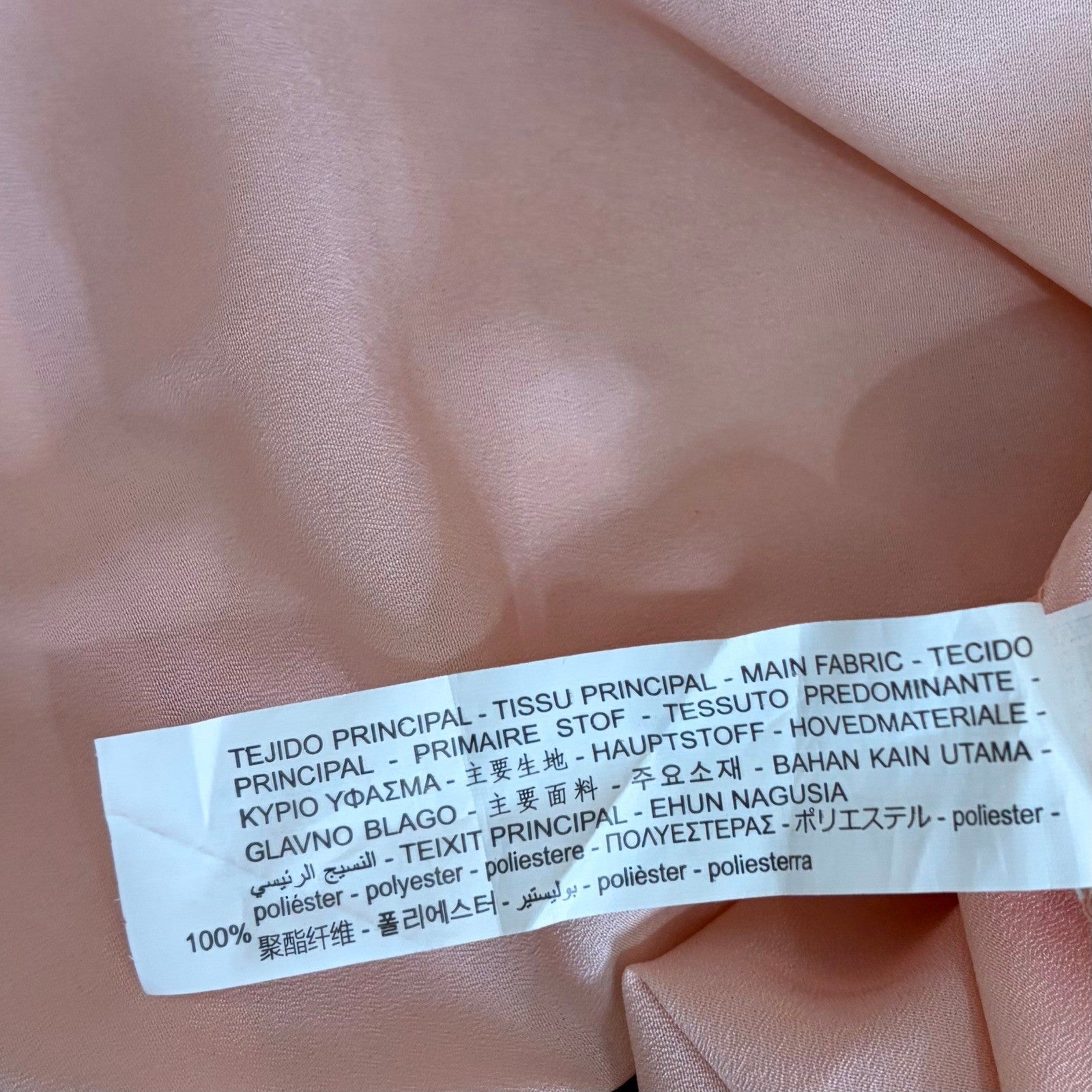 ZARA Organza Pink Peach Floral Maxi Dress Tiered Sundress Summer Vacation Medium