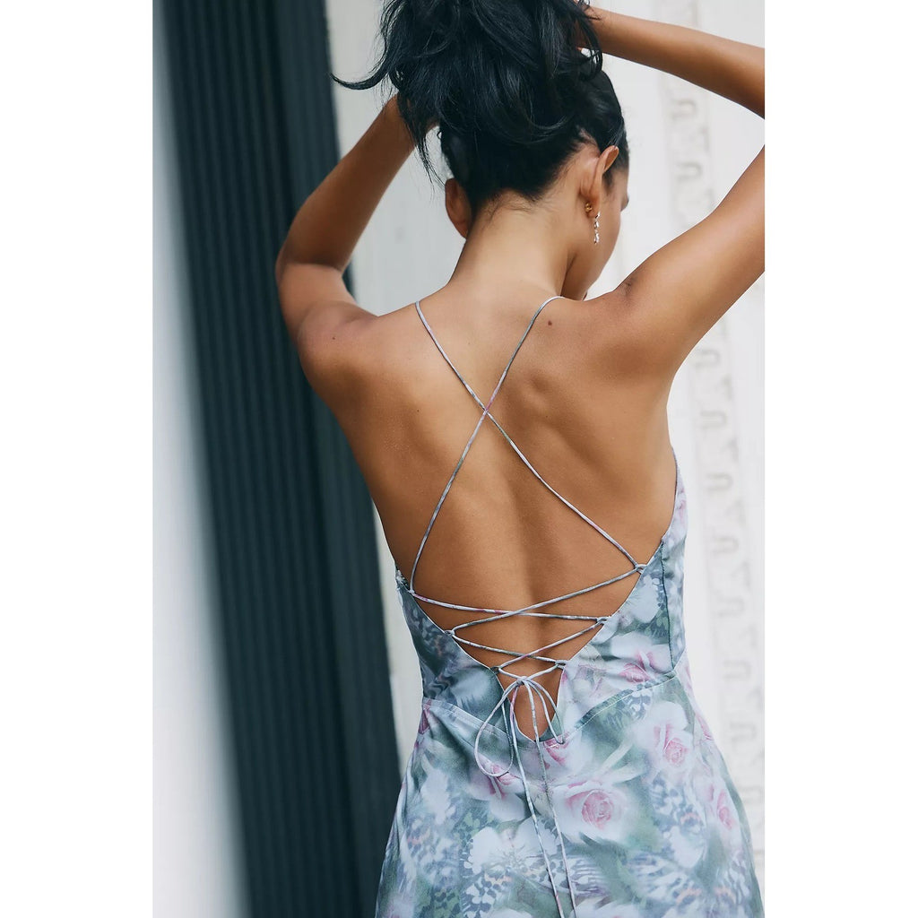 NWT!! Anthropologie FOR LOVE & LEMONS Elea Floral Ruffle Maxi Dress Medium