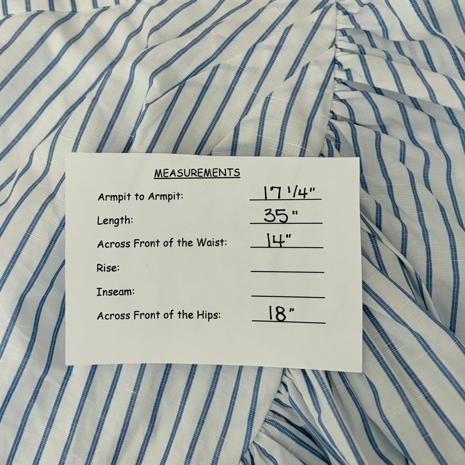 REBECCA TAYLOR Sleeveless Stripe Linen Wrap Dress Ruffle White Milk Blue Sky 4