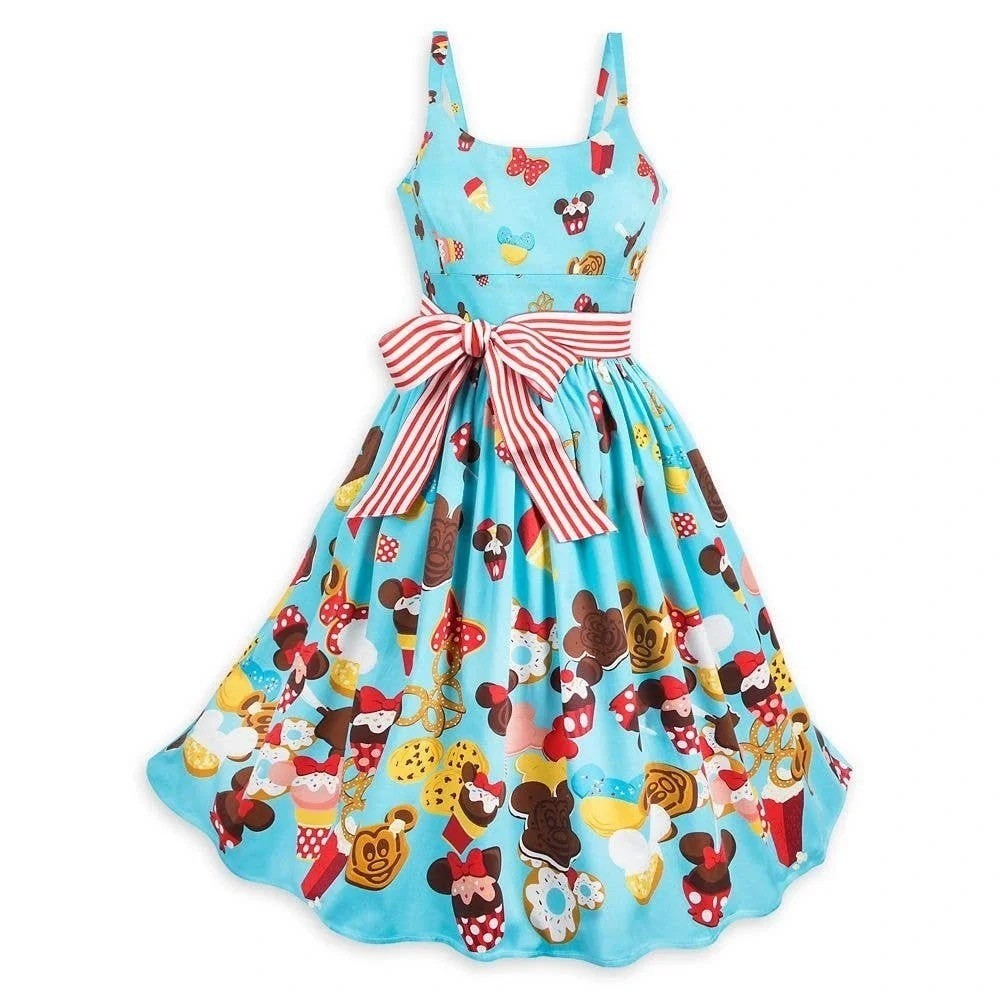 DISNEY The Dress Shop Food Icons Treats Dress Smocked Retro Disneyland Size 2X