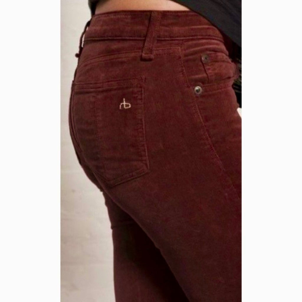 RAG & BONE The Skinny Cord Stretch Corduroy Pants Solid Clay Streetwear Size 27