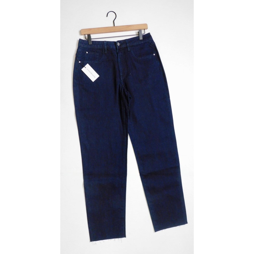 NWT!! WEWOREWHAT Low Rise Dad Jeans Dark Wash Blue Raw Hems Denim Casual Size 27
