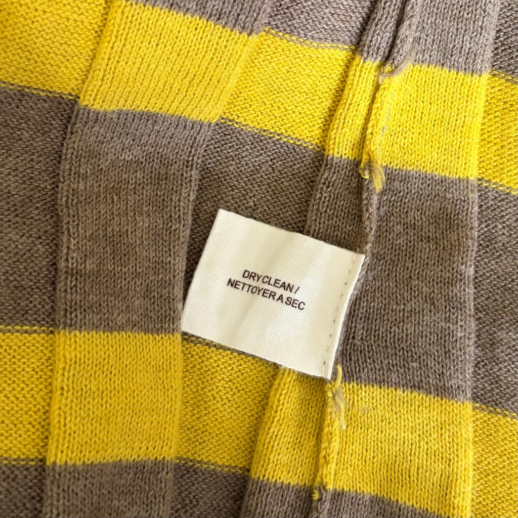 Anthropologie MAPLE Silk Switching Lanes Belted Cardigan Sweater Pleated Large