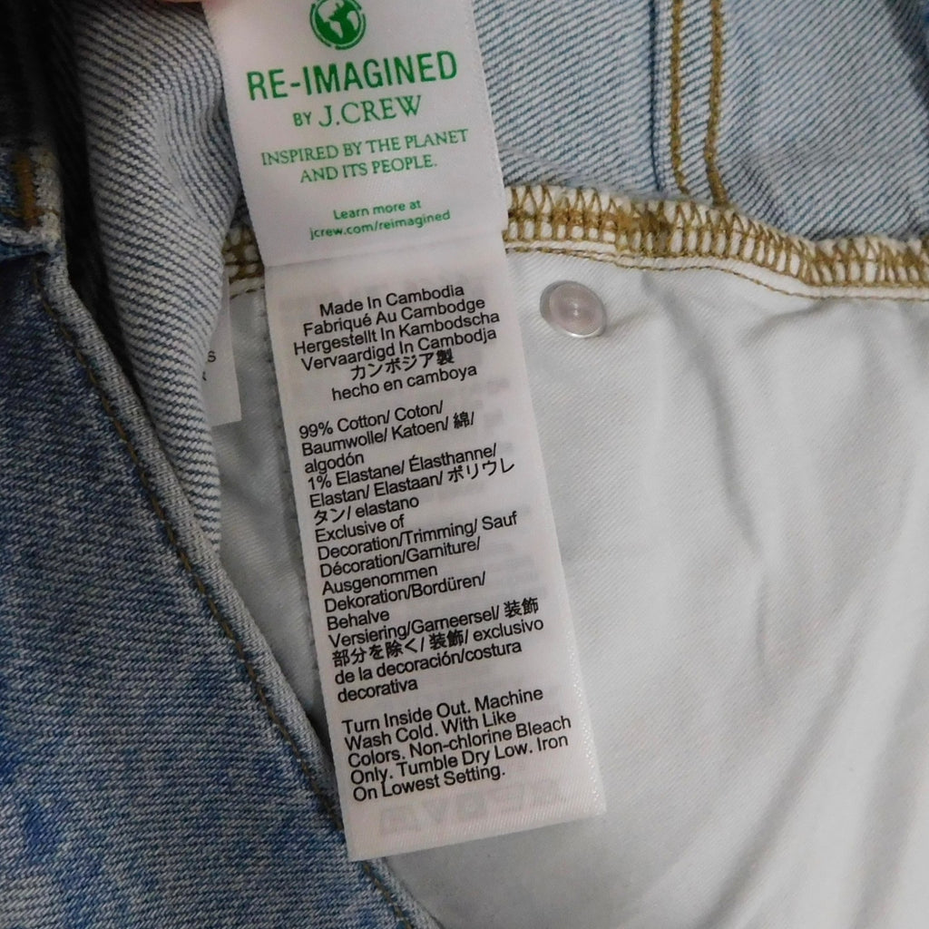 NWT!! J. CREW '96 Slim Wide Jeans Synniva Wash Denim High Rise Waist Size 33