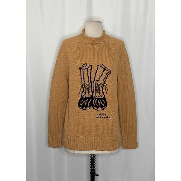 NWT!! FREE PEOPLE x L.L. BEAN Cotton Rollneck Sweater Hiking Boots X-Small