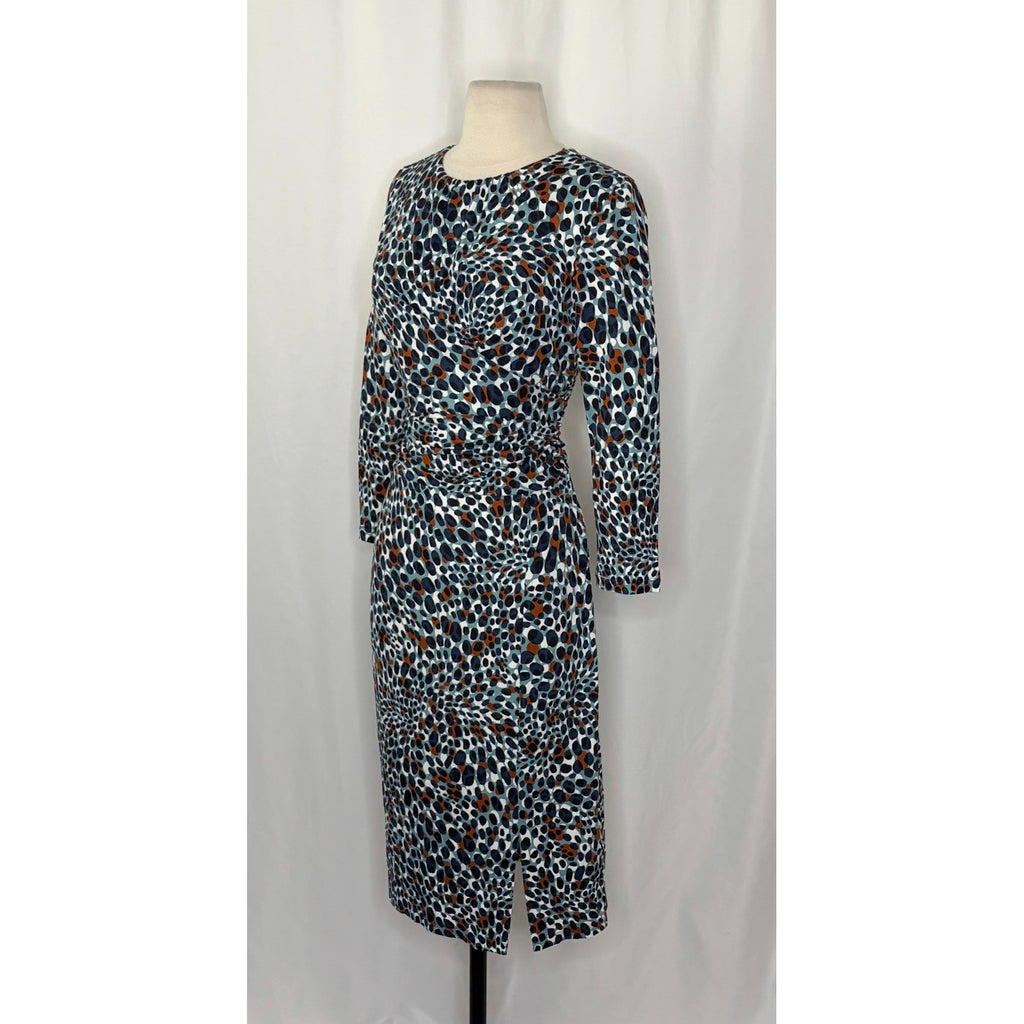 NWT!! HOBBS London Jemma Jersey Dress Green Multi Animal Print Knit US Size 6
