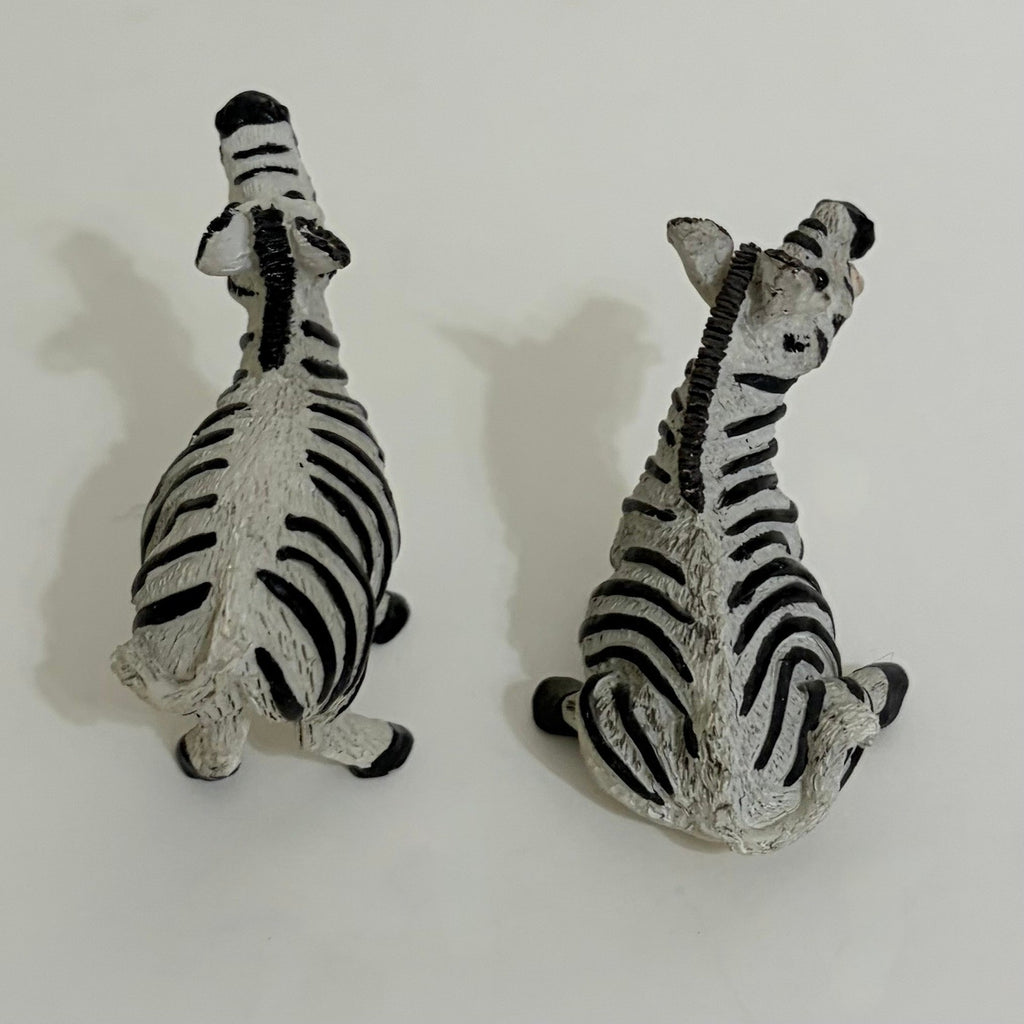 Vintage Pete Apsit NOAH'S ARK Set Two 2 Zebras Zoulou Zoe Zebra Animal Figures