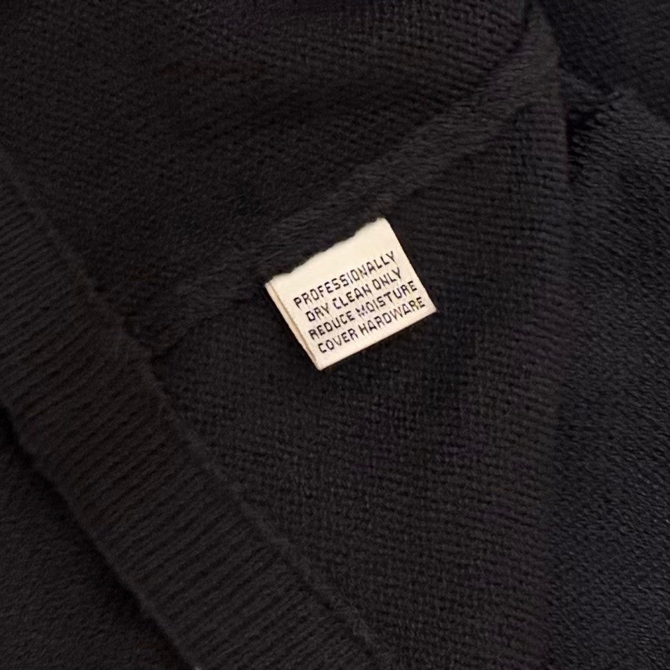 ST. JOHN Basics Solid Black Knitwear Knit Zipper Classic Timeless Office Size 4
