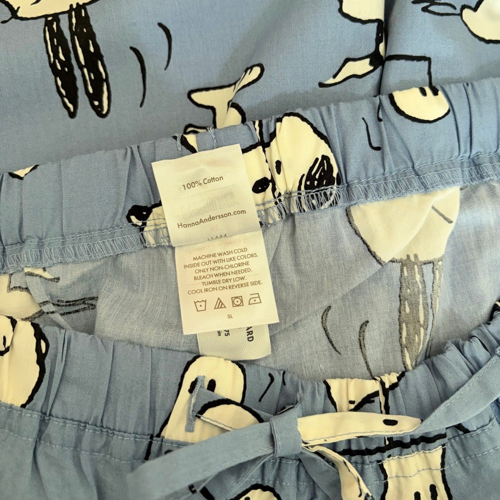 Adults HANNA ANDERSSON Snoopy Ghost Boo Pajama Pants Peanuts Charlie Brown XL