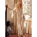 SPELL & THE GYPSY Fleur Frill Bias Maxi Dress Teapot Blue Floral Bohemian Large