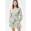 La Vie REBECCA TAYLOR Paint Garden Floral Dress Tie Waist Mini Spring Medium