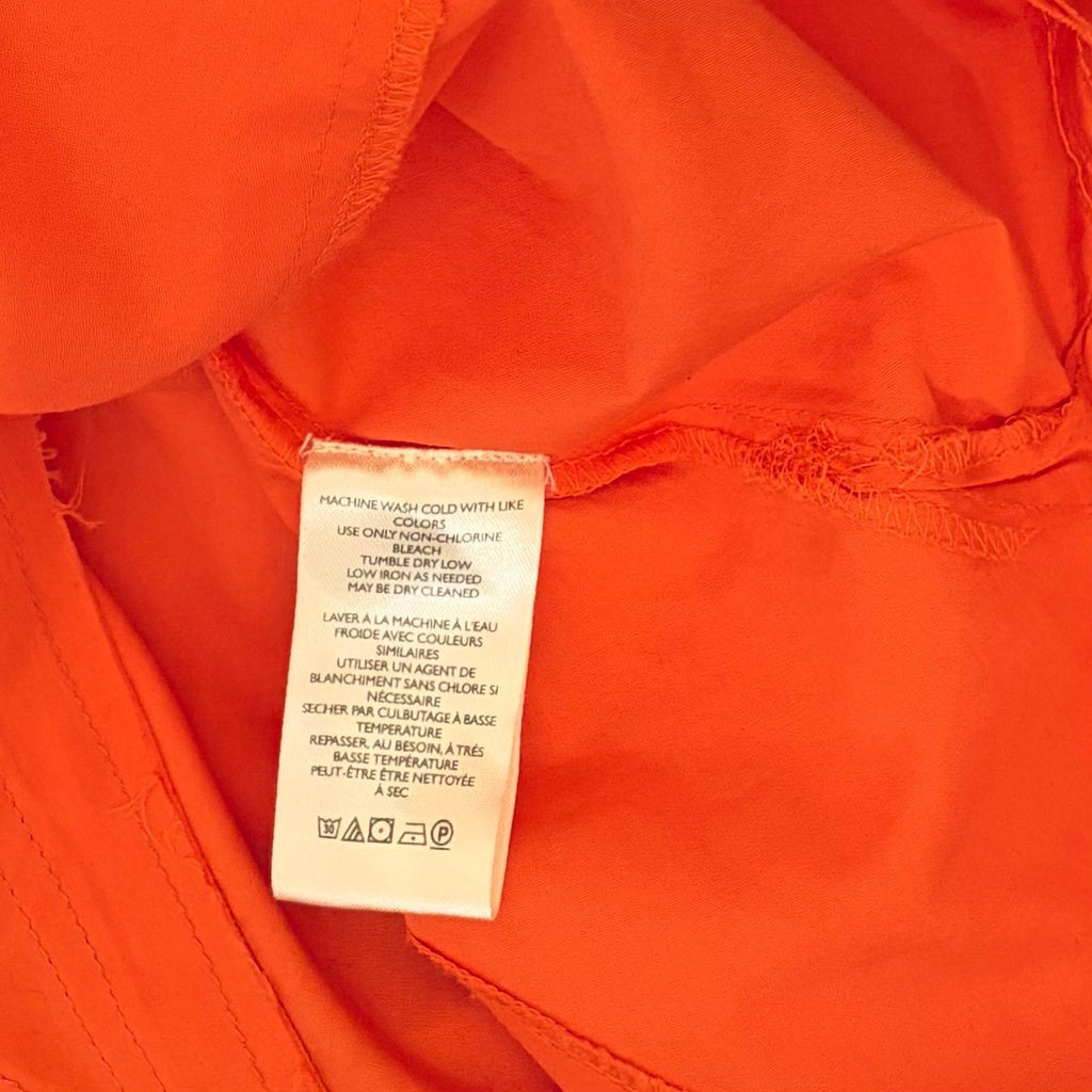 Free People WE THE FREE Happy Hour Poplin Top Buttondown Solid Orange X-Small