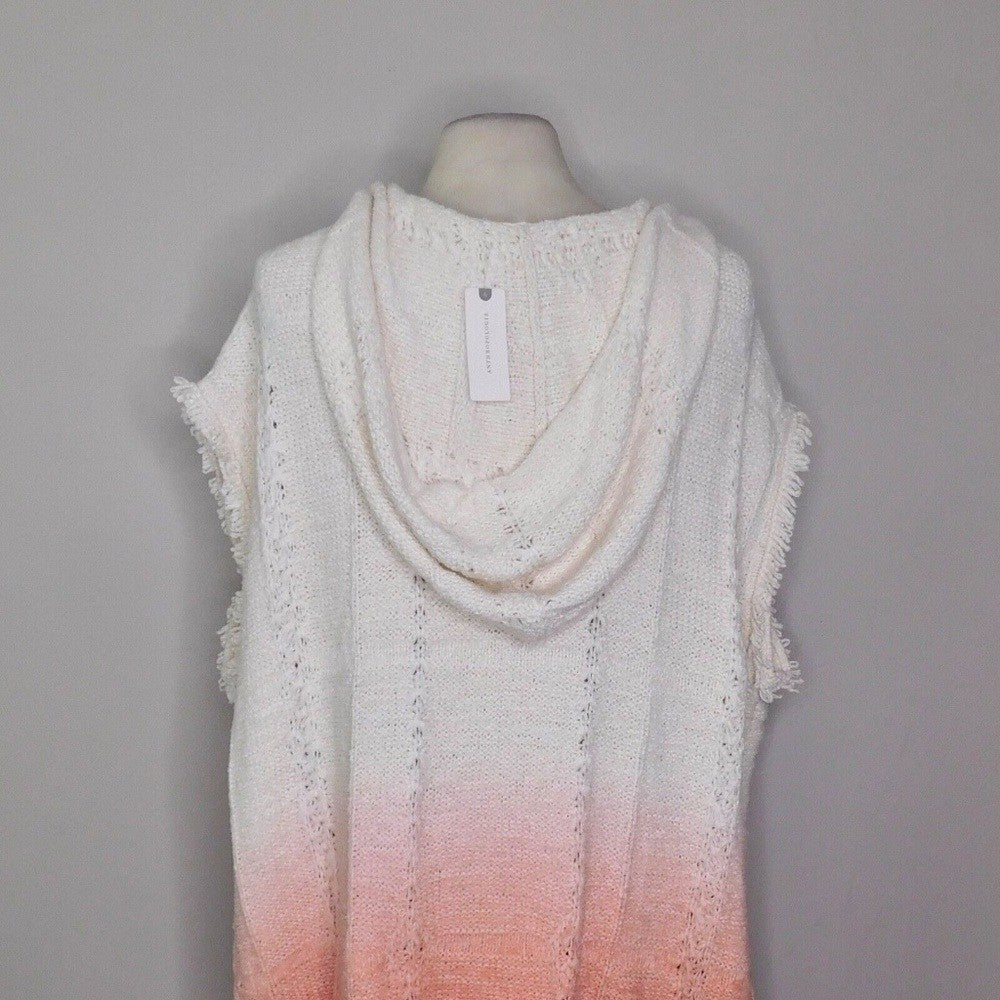 NWT!! Anthropologie MOTH Ombre Fringed Beachside Hoodie Sweater Medium Large