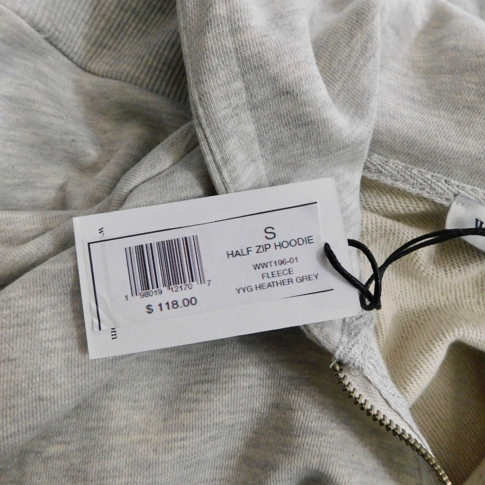 NWT!! WEWOREWHAT Half Zip Hoodie Heathered Gray Sweatshirt Hood Athleisure Small