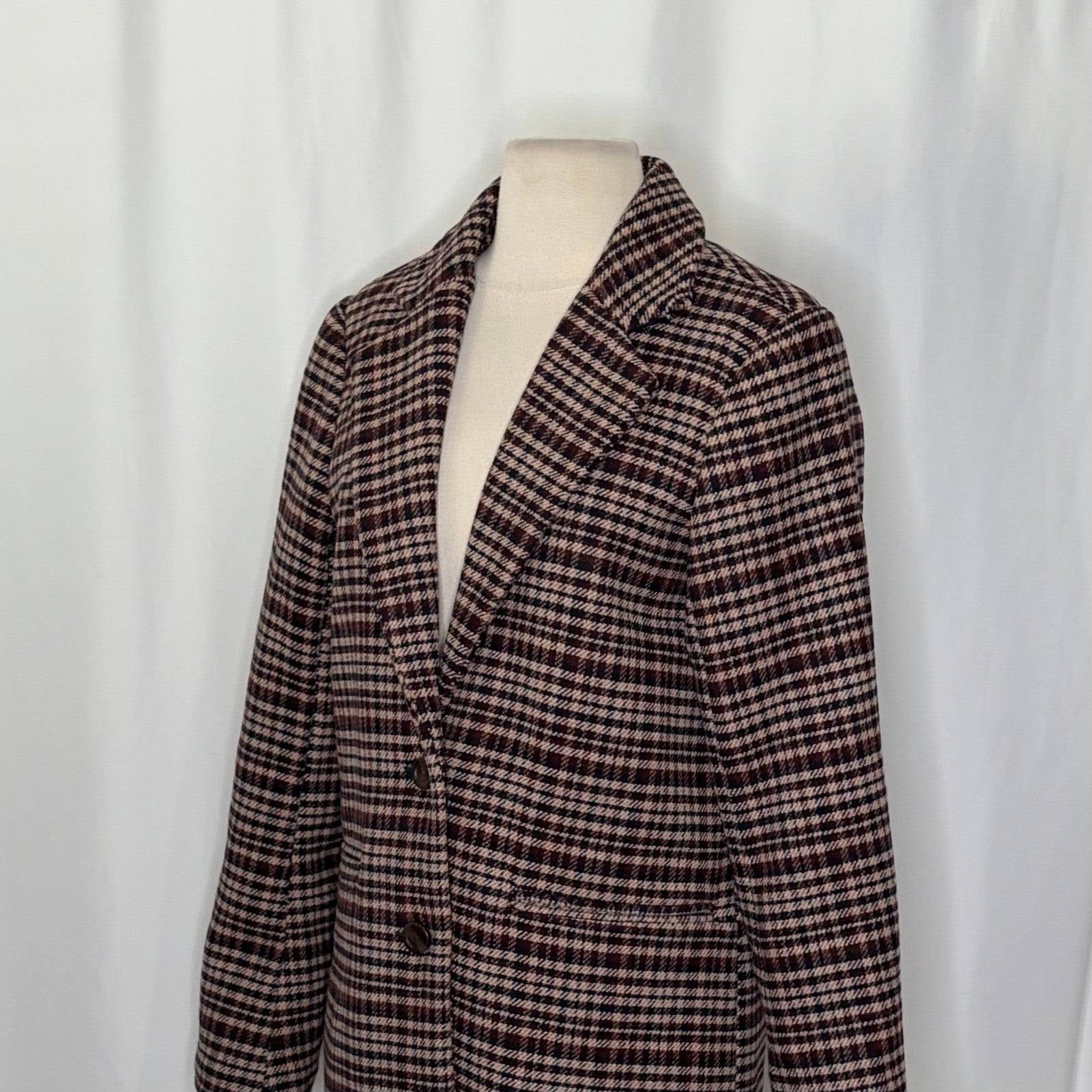 ABERCROMBIE & FITCH Heavyweight Wool Blend Blazer Coat Preppy Academia Small