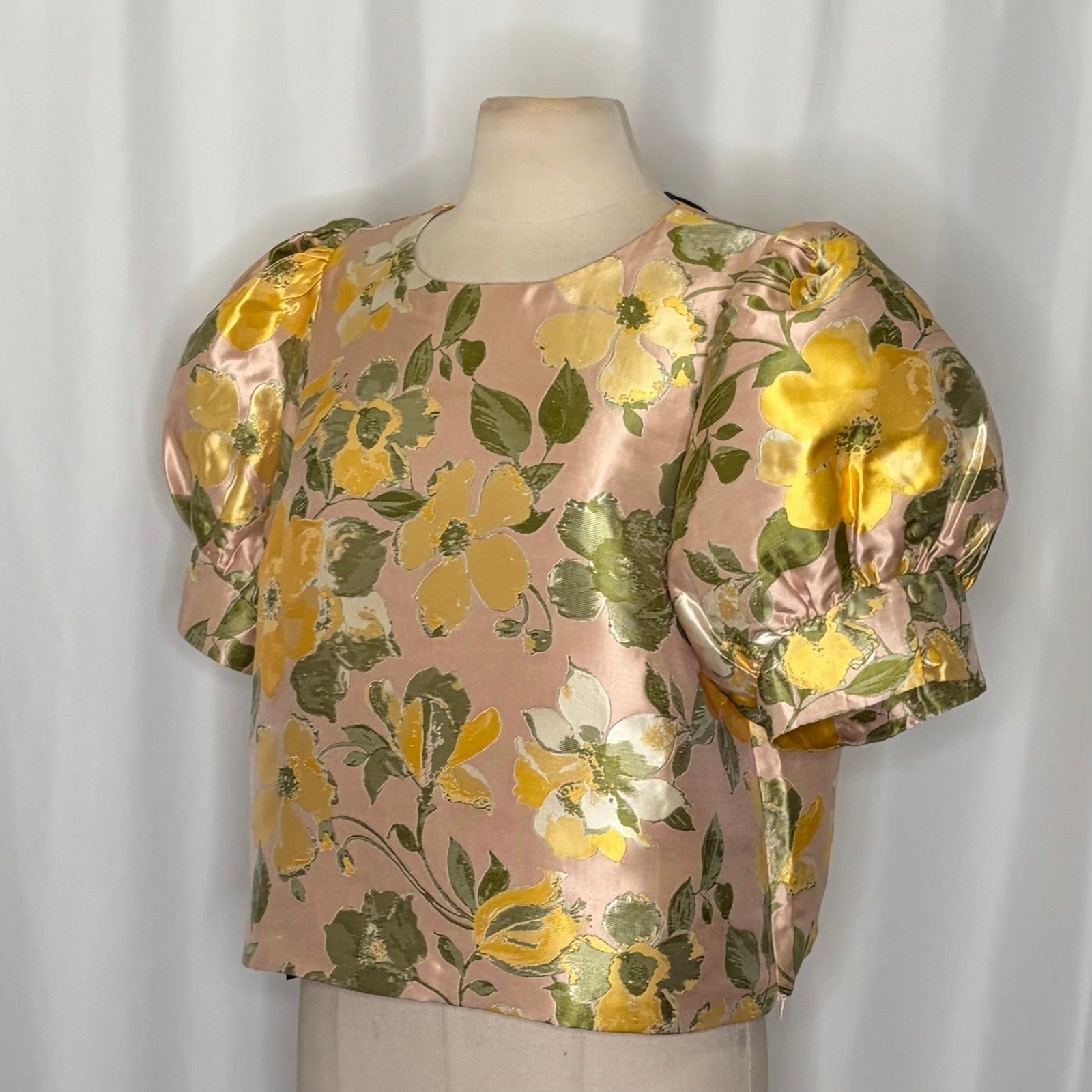 NWT! Tuckernuck POMANDER PLACE Floral Lotus Jacquard Thea Blouse X-Large