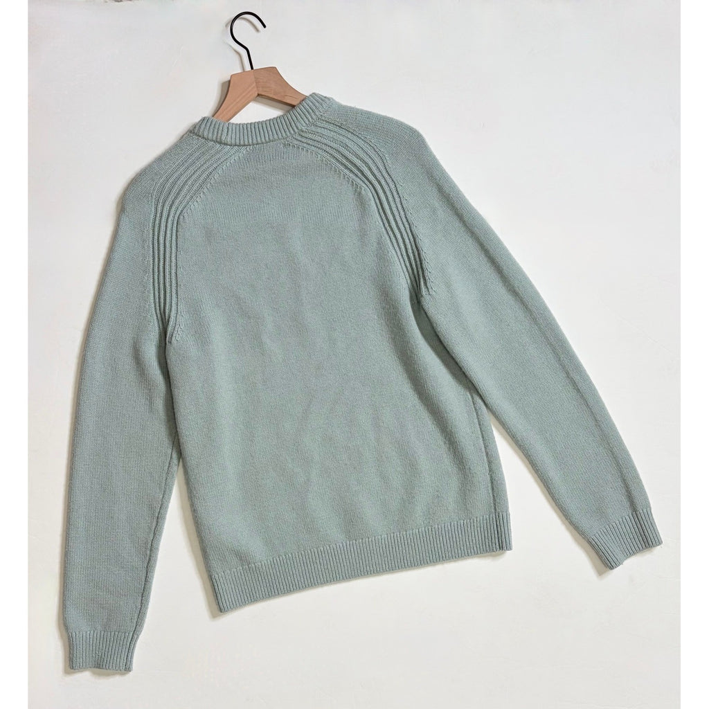Men's REISS Sage Green Cloud Wool Raglan Sleeve Crew Neck Jumper Sweater Small
