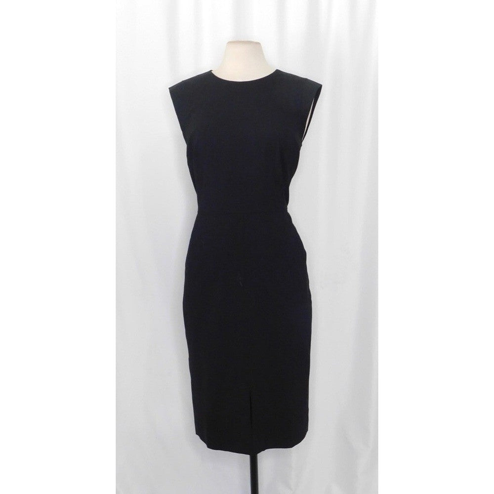 NWT!! J. CREW New Resume Tollegno Italian Wool Dress Solid Black Sheath Preppy 8