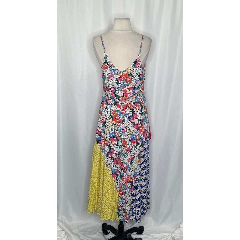 ANTHROPOLOGIE Colloquial Bias Conversations 52 of 52 Midi Slip Patchwork Medium