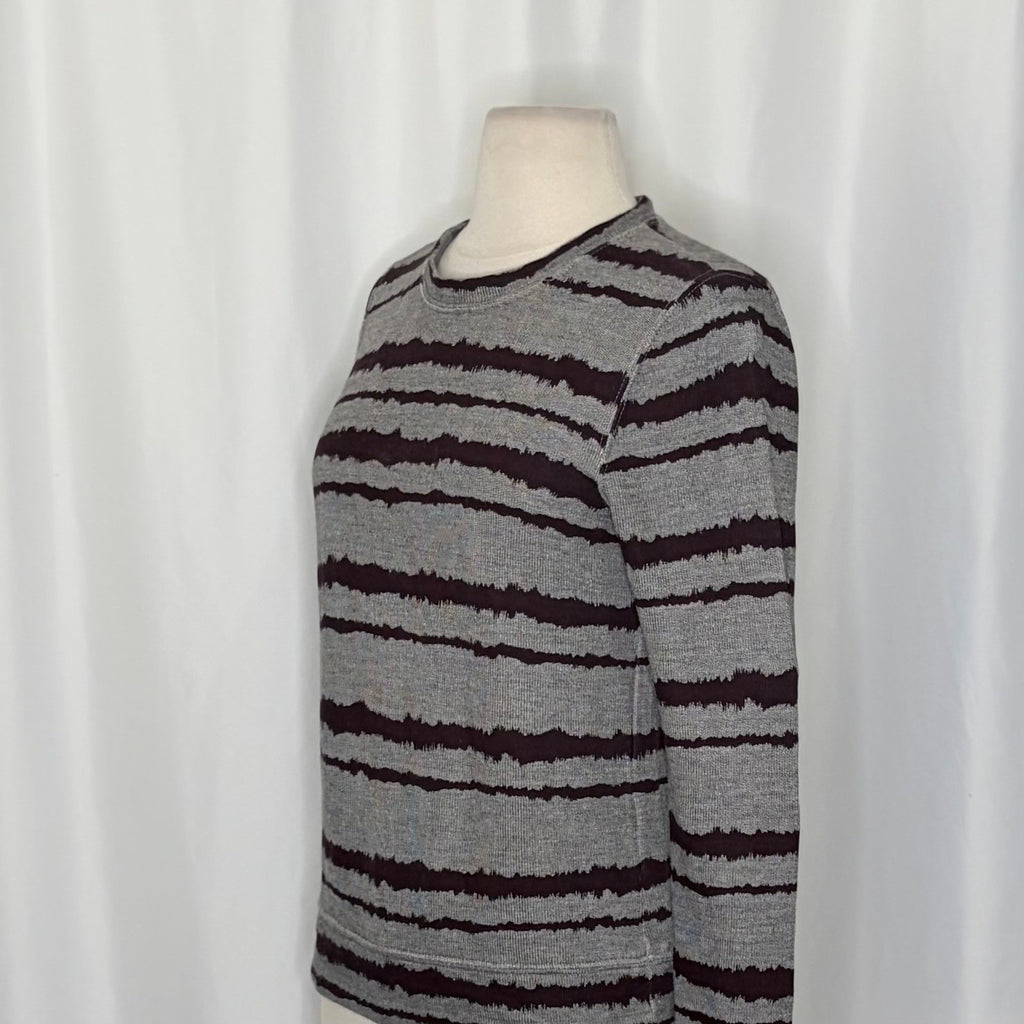 A.L.C. Conlo Bleed Stripe Sweater Sweatshirt Pullover Knit Crew Neck Small