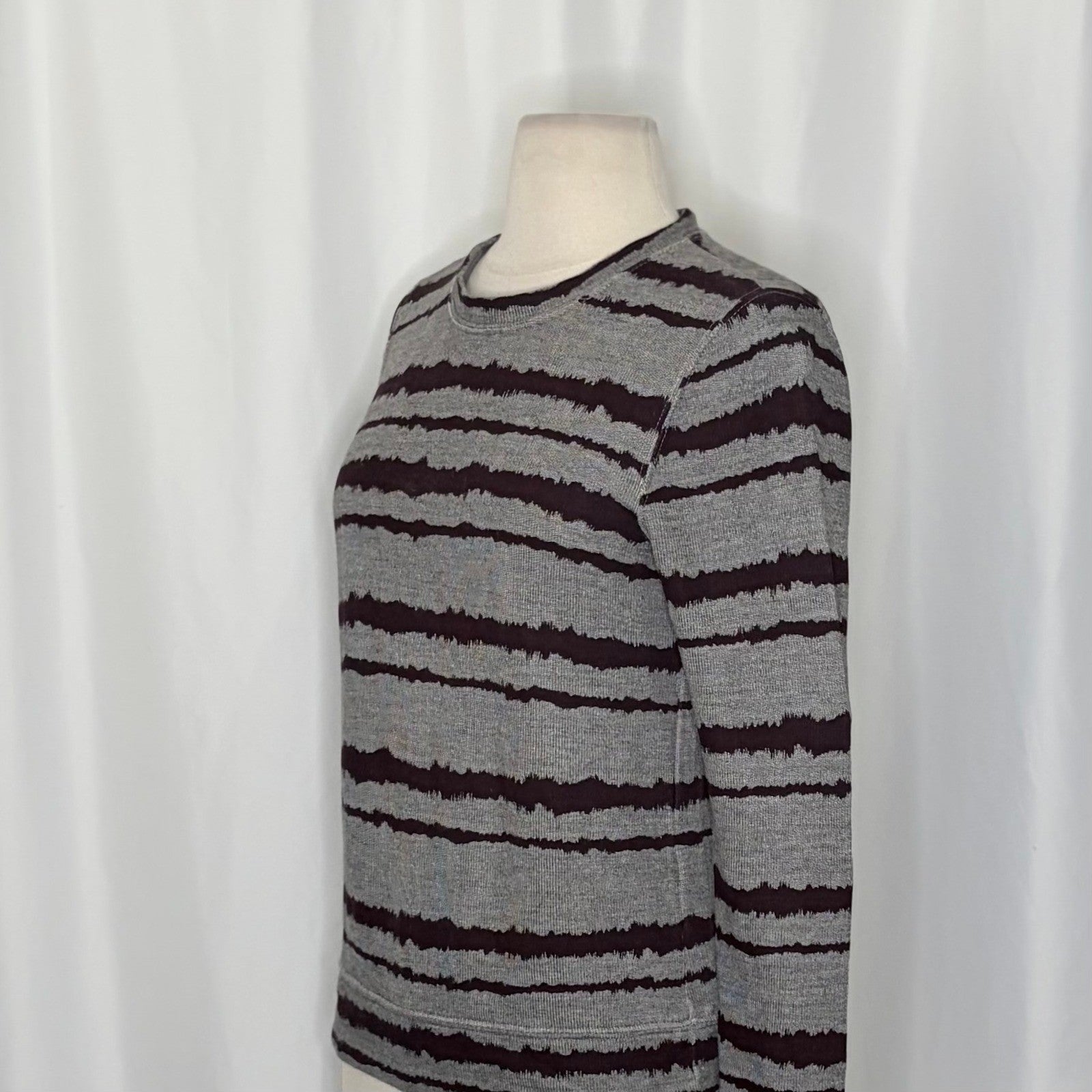 A.L.C. Conlo Bleed Stripe Sweater Sweatshirt Pullover Knit Crew Neck Small