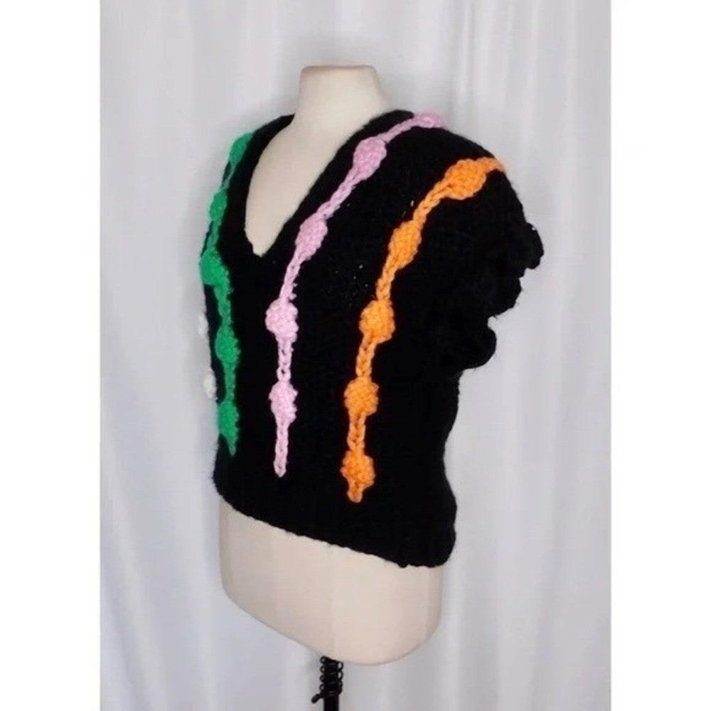 NWT!! Anthropologie MAEVE Bauble Sweater Vest Chunky Knit Retro One Size