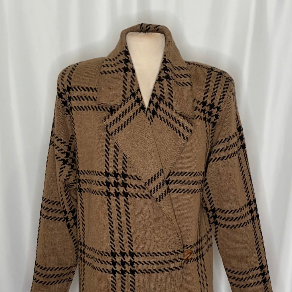 Vintage St. John Saks Fifth Avenue Plaid Knit Blazer – Size 8