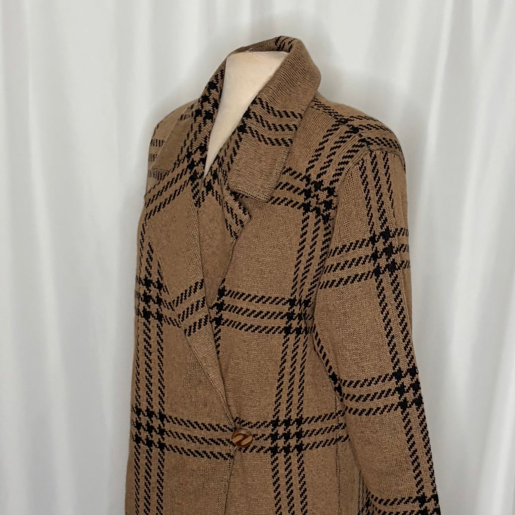 Vintage St. John Saks Fifth Avenue Plaid Knit Blazer – Size 8