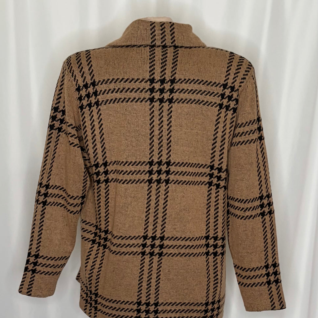 Vintage St. John Saks Fifth Avenue Plaid Knit Blazer – Size 8