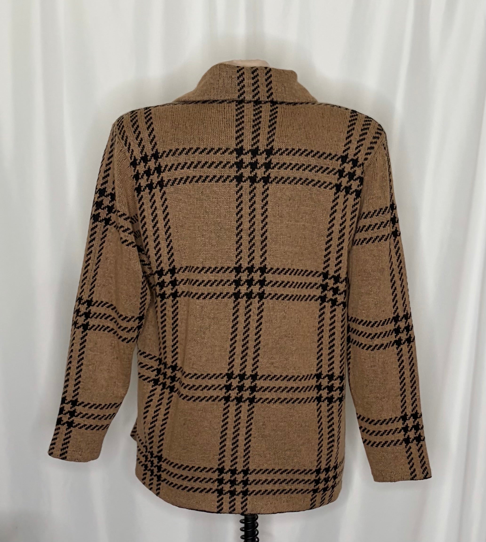 Vintage St. John Saks Fifth Avenue Plaid Knit Blazer – Size 8
