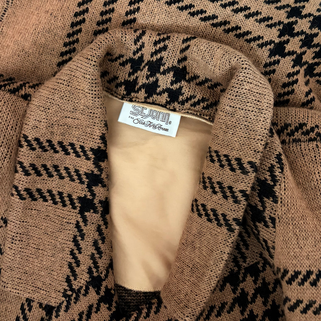 Vintage St. John Saks Fifth Avenue Plaid Knit Blazer – Size 8