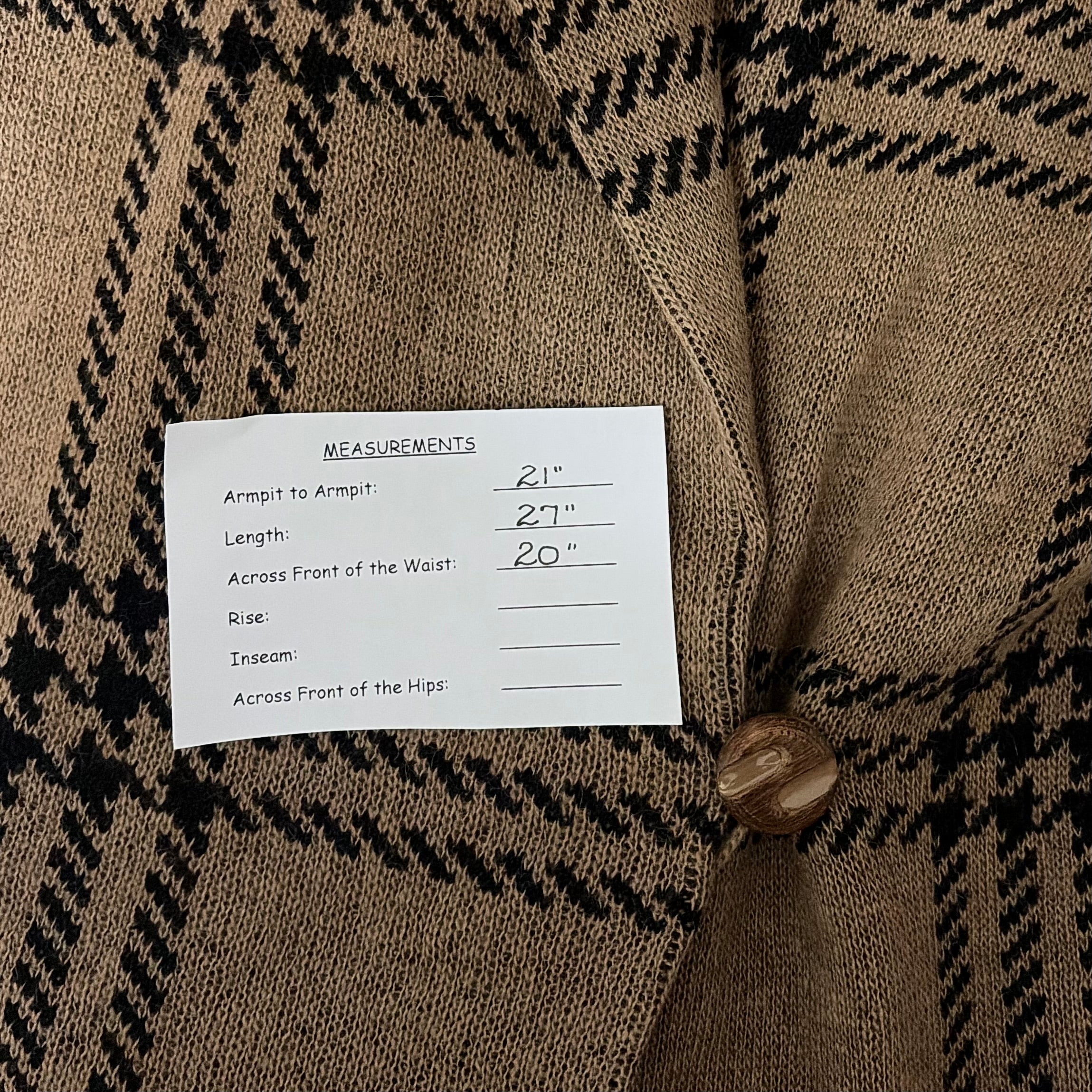 Vintage St. John Saks Fifth Avenue Plaid Knit Blazer – Size 8