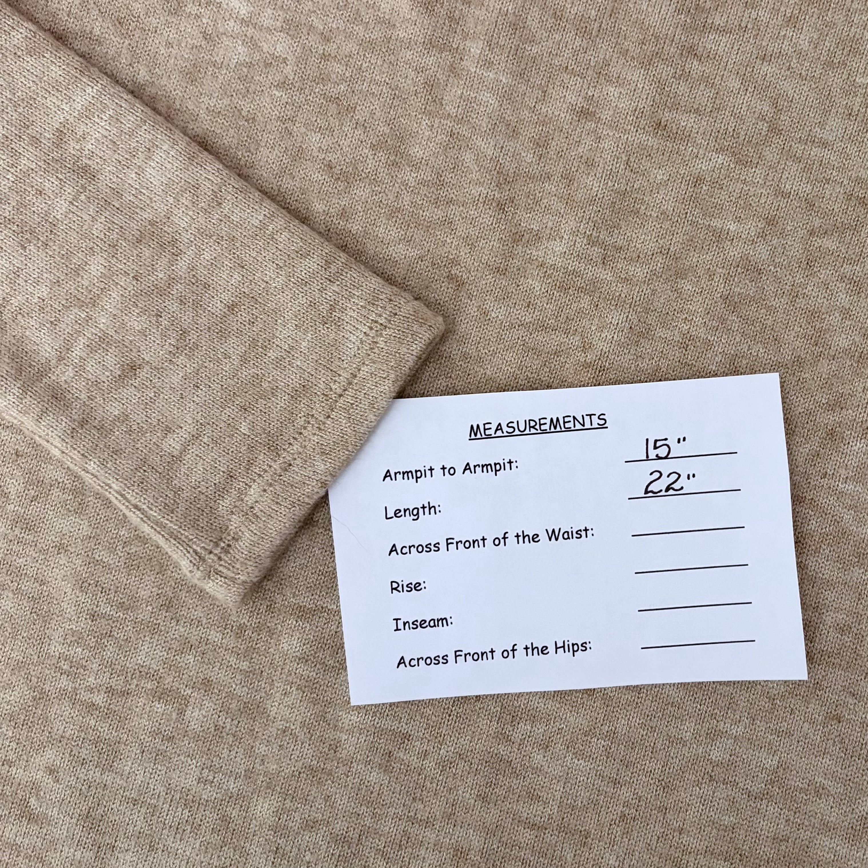 VINCE Scoop Neck Stretch Knit Long Sleeve Pullover Top Beige Tan Knitwear XS