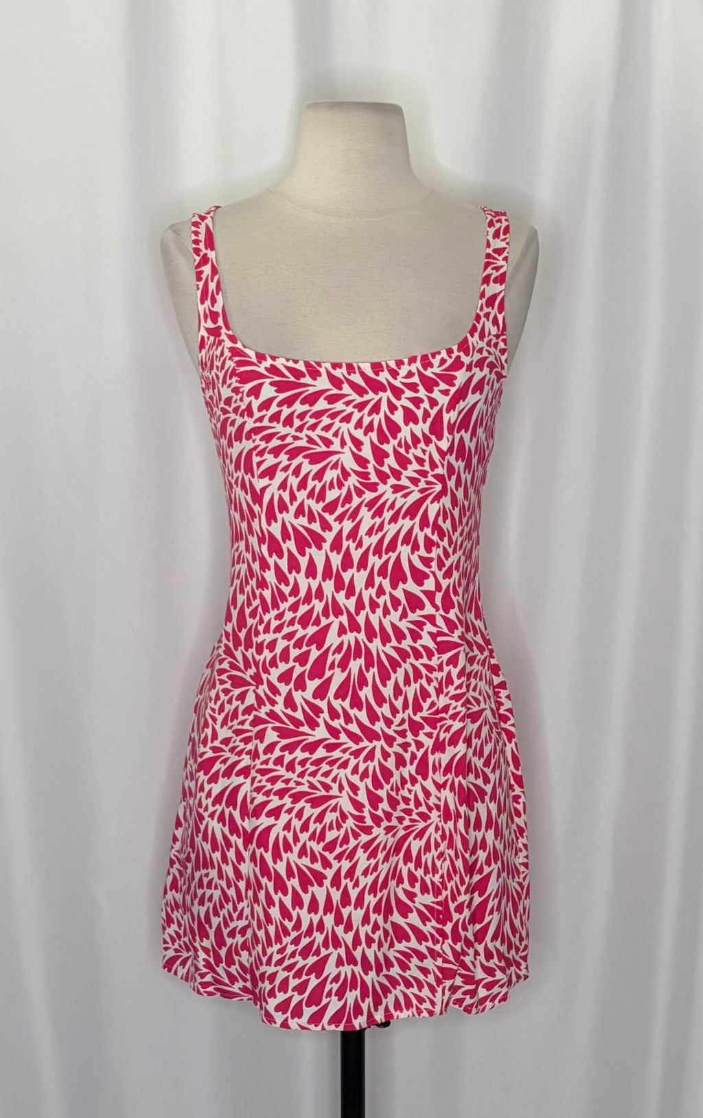 Reformation Noha Amore Heart Print Mini Dress Size 2