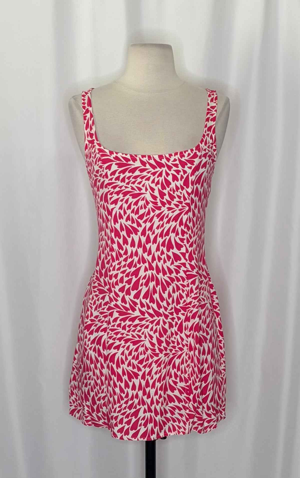 Reformation Noha Amore Heart Print Mini Dress Size 2