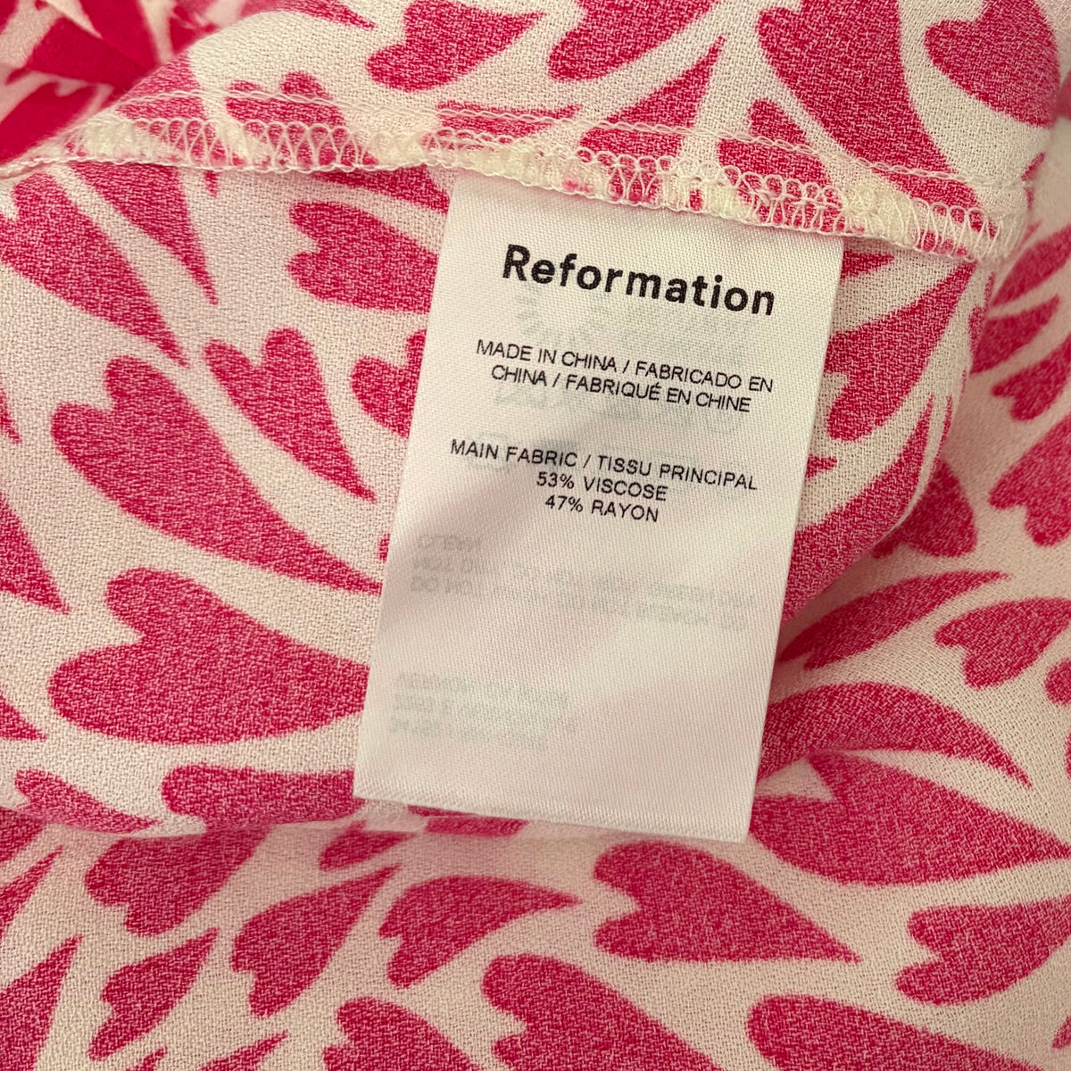 Reformation Noha Amore Heart Print Mini Dress Size 2