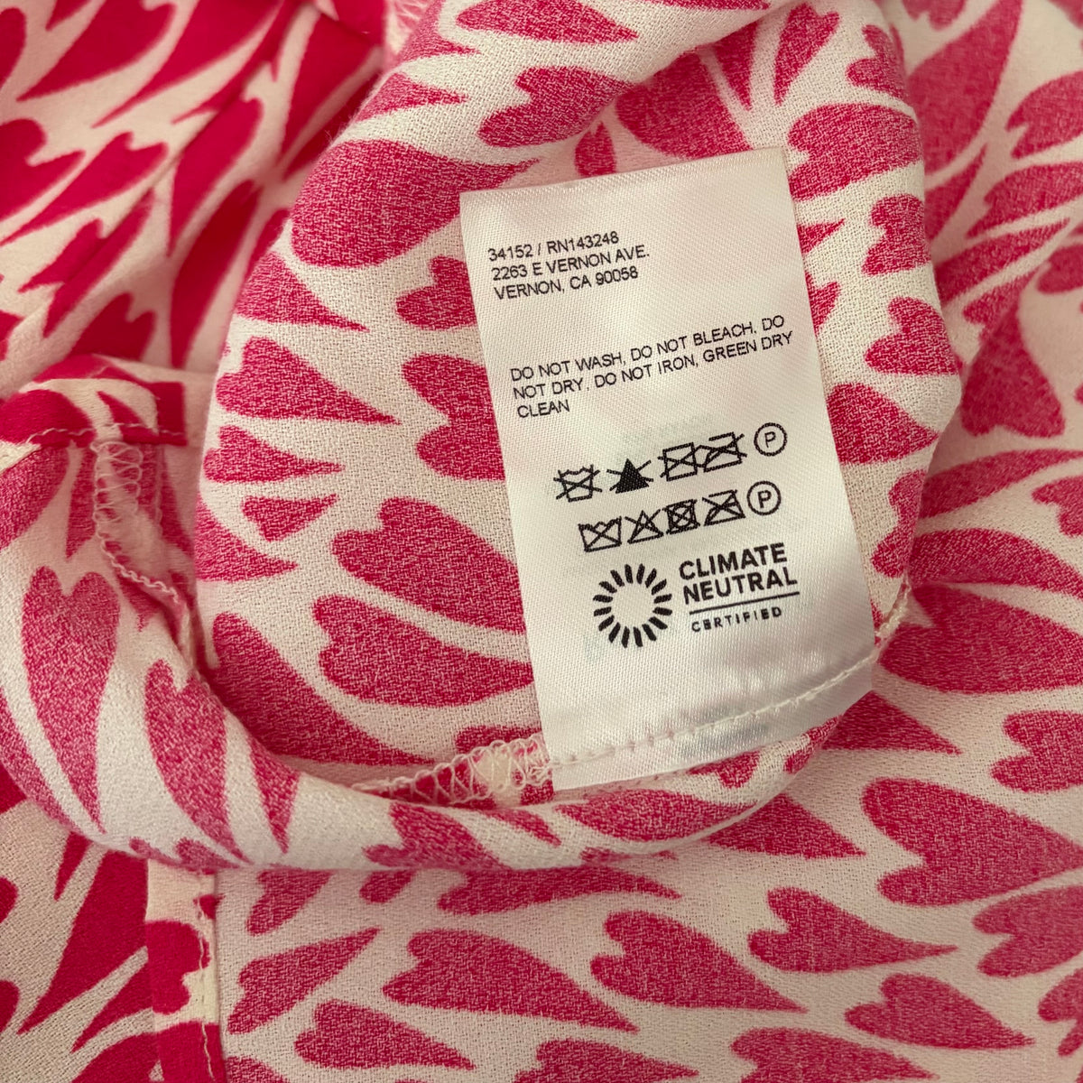 Reformation Noha Amore Heart Print Mini Dress Size 2