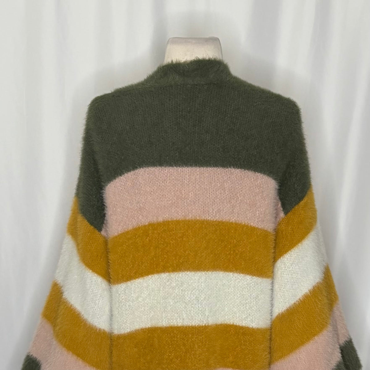 Do Everything In Love Fuzzy Color Block Cardigan One Size