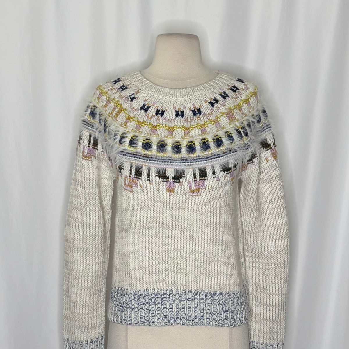 J.Crew x The Reeds Fair Isle Wool Blend Sweater Small