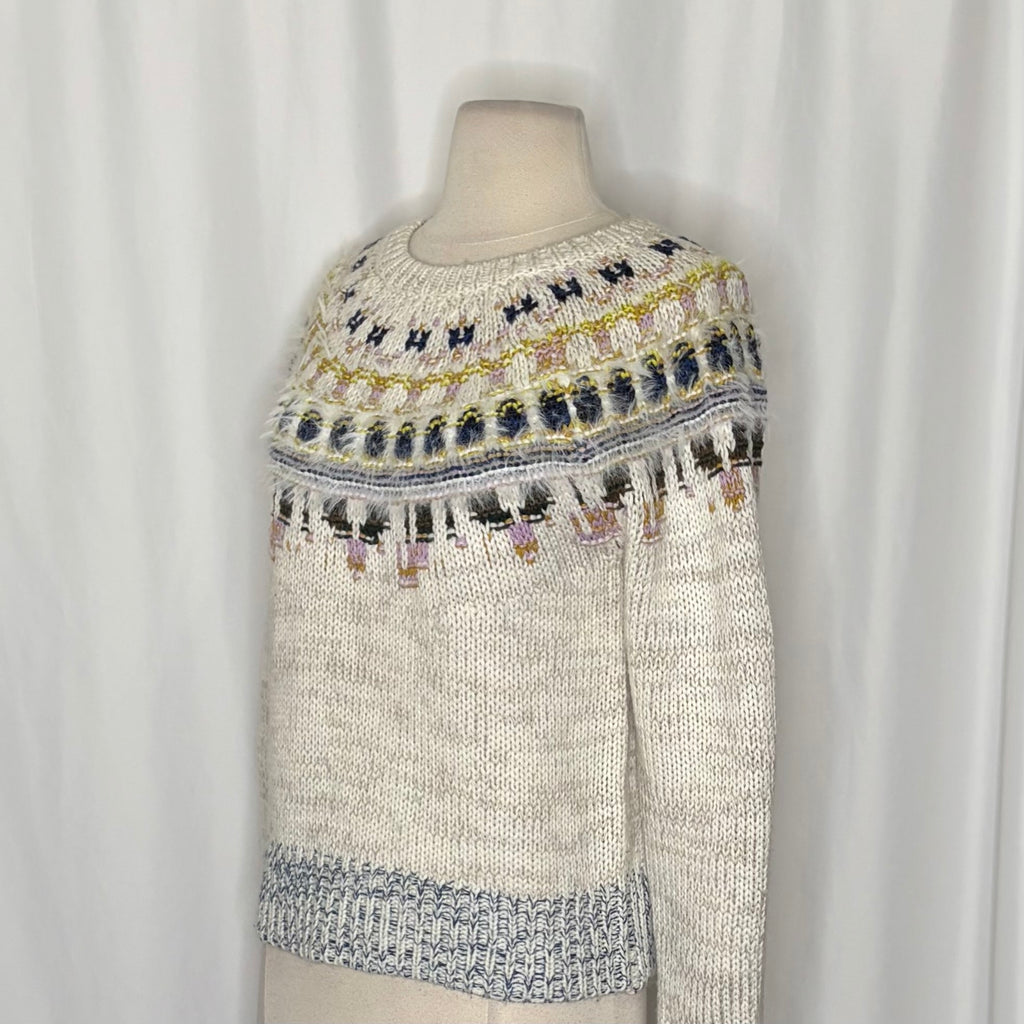 J.Crew x The Reeds Fair Isle Wool Blend Sweater Small