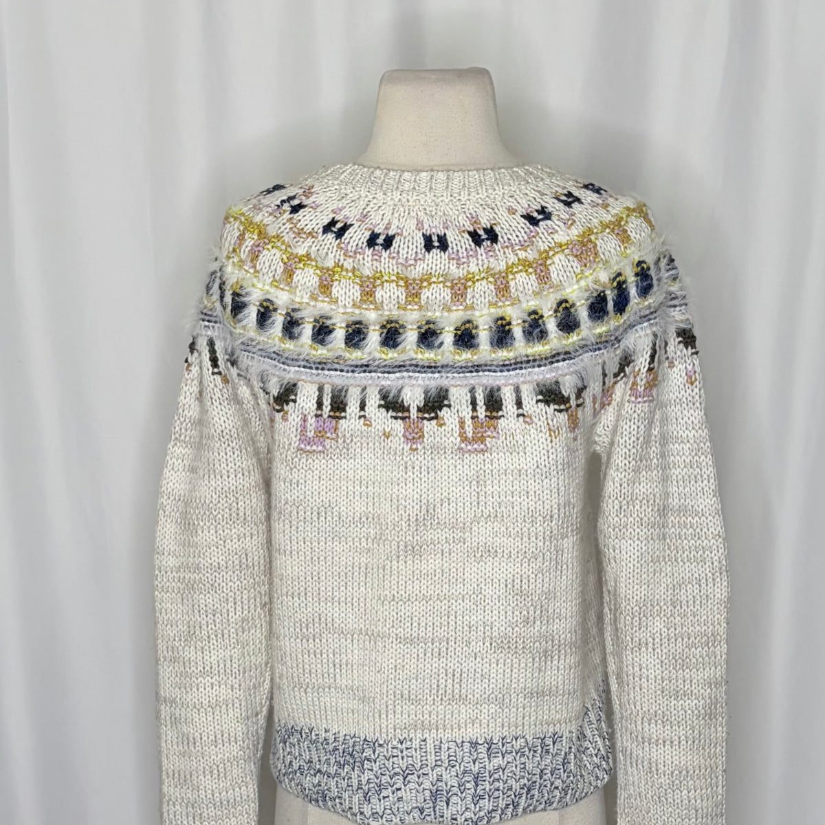 J.Crew x The Reeds Fair Isle Wool Blend Sweater Small